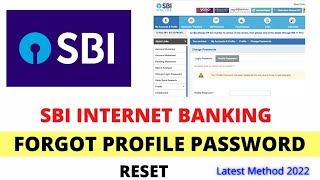 How to Reset SBI Internet Banking Profile Password  SBI Netbanking Profile Password Reset [upl. by Narcis]