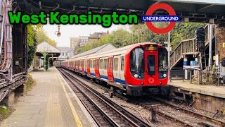 District Line Trains At West Kensington Station London Underground [upl. by Nosac]