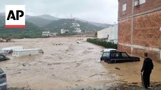 New storms and flooding hit Spains southern Malaga province [upl. by Beyer]