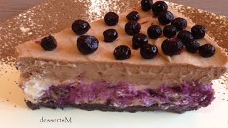 Chocolate Blueberry Cheesecake čizkejk sa čokoladom i borovnicama [upl. by Ahsimik]