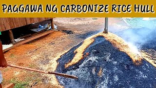 PAANO GUMAWA NG CARBONIZE RICE HULL GAMIT ANG CARBONIZER  D Green Thumb [upl. by Phil]