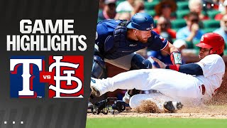 Rangers vs Cardinals Game Highlights 73124  MLB Highlights [upl. by Saxela]