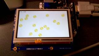 Freescale iMX53 OpenGL ES 20 Bubblemark Test and Storyboard  Crank Software Sample GUI Demo [upl. by Nyret]