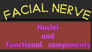 FACIAL NERVE  Nuclei amp Functional components [upl. by Latea384]