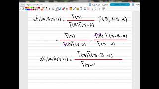 Hypergeometric function lecture 4 [upl. by Chaiken209]