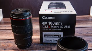 Canon EF 100mm f28L IS USM Macro Lens Unboxing [upl. by Robbie]