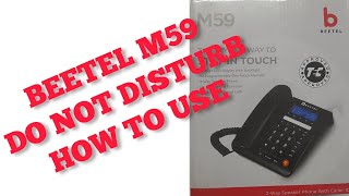 BEETEL M59 DO NOT DISTRUB FEATURE HOW TO ACTIVATE OR DISABLE [upl. by Anitnamaid]