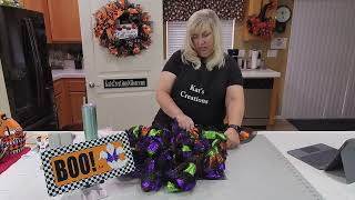 How to Use a Ghost Wreath Attachment to Make a Halloween Wreath [upl. by Swartz895]