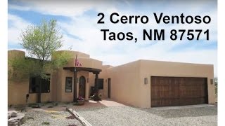 Taos real estate  homes  properties for sale 2 Cerro Ventoso Taos NM 87571 [upl. by Niawtna]