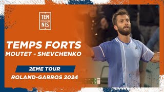 Corentin Moutet vs Alexander Shevchenko  Temps Forts  RolandGarros 2024  FFT [upl. by Hollinger]