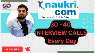 How to get Interview Calls From Naukricom  I Got 3040 CALLS DAILY NAUKRICOM viralvideo video [upl. by Aznecniv]