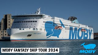 Moby Fantasy Ship Tour 2024  Olbia  Livorno  Moby Lines [upl. by Ellimahs140]