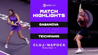 Anastasia Gasanova vs Jil Teichmann  2021 ClujNapoca Round 1  WTA Match Highlights [upl. by Sirron]