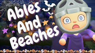 SPOOKY ABLES SISTERS COSTUME SHOP AND BEACHES  HALLOWEEN TOWN ISLAND  ANIMAL CROSSING NEW HORIZONS [upl. by Holsworth777]