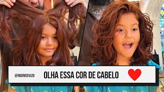 Impressionado com essa cor de cabelo 😱 [upl. by Ahseinat]