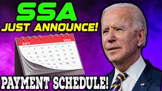 Social Security Checks  July 2024 Payment Schedule ANNOUNCED BY SSA  Dates Update for seniors [upl. by Sexela10]