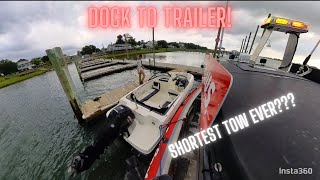 Dock to Trailer  Bayliner  Rainy Haul Out to Dry Stack  Hip Tow [upl. by Birkner]