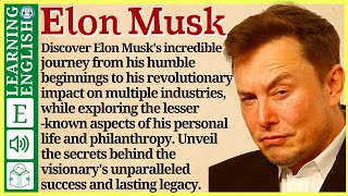 Learn English through Story ⭐ Level 3 – Elon Musk – Graded Reader  WooEnglish [upl. by Anzovin]