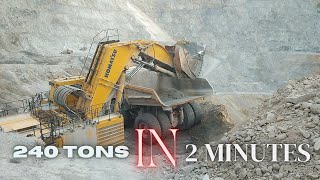 Smooth Digging Komatsu PC4000 Excavator Loads Dump Trucks Construction and Mining Machines in Action [upl. by Karyn369]