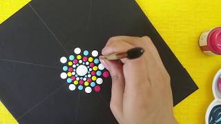 Mandala Dot Art For Beginners  Simple amp Easy Mandala [upl. by Lalise]