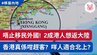 香港真係咁差？除咗3成人想移民，仲有2成人想定居內地！邊啲人最適合返大陸？北上理由是甚麼？ 北上消費 港人北上 港人移民 [upl. by Atiral]