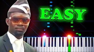 Astronomia Coffin Dance  Easy Piano Tutorial [upl. by Ellehsor489]