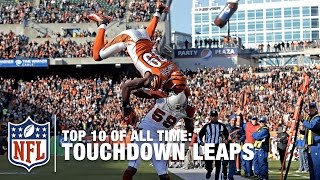 Top 10 Touchdown Leaps of All Time  NFL [upl. by Aiekahs940]