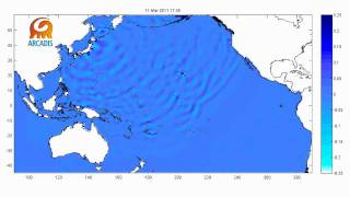 Tsunami simulation Japan March 2011 Animation by ARCADIS [upl. by Dylane]