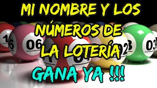 TU NOMBRE TE DICE LOS NÚMEROS DE LA LOTERÍA no creerás la forma de ganar la lotería y mucho dinero [upl. by Sitruc]