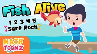 12345 Once I Caught a Fish Alive  FUN Nursery Rhymes amp GROOVY Learning Songs for Kids  Math Toonz [upl. by Adnav]