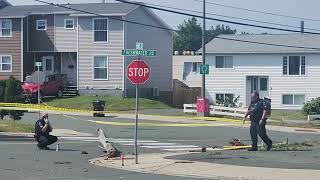 This was the aftermath of a serious vehiclepedestrian collision in St Johns on August 7th 2024 [upl. by Pembrook]