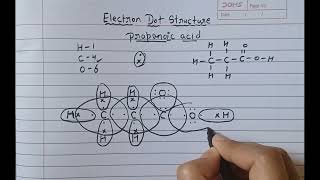 Electron dot structure of propanoic acidclass 10th [upl. by Lustig]