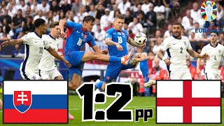 SLOVENSKO VS ANGLICKO OSEMFINÁLE EURO 2024 ZOSTRIH [upl. by Enilav]