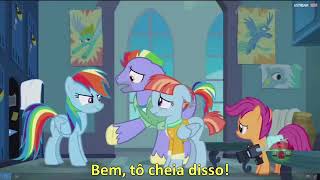 LegendadoSpoiler My Little Pony 7° temporada  Rainbow Dash surta com os seus pais [upl. by Ylrebnik]