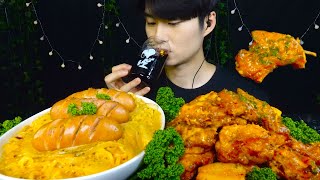 ASMR MUKBANG 푸라닭 투움바치킨 신라면투움바 먹방 Puradak Chicken Toowoomba Ramen 咀嚼音吃播 食べ放題 [upl. by Llenehc]