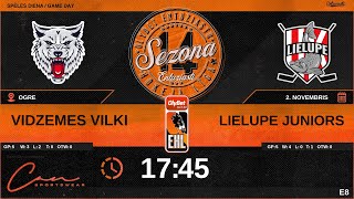 2024 11 02  VIDZEMES VILKI VLV  LIELUPE JUNIORS LLJ  E8  Spēles ieraksts [upl. by Trahurn]