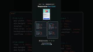 Responsive Card with CSS Flexbox htmlcssresponsivecarddivflexbox [upl. by Llertnod]