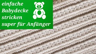 Babydecke Puppendecke stricken super für Anfänger geeignet [upl. by Nomaid]