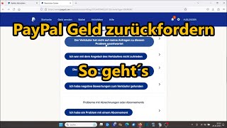 PayPal Zahlung stornieren und Geld zurückbuchen Tutorial PayPal Geld zurückfordern [upl. by Emiatej]