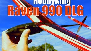 Hobby King Raven 990 DLG Trimmed [upl. by Eilagam]