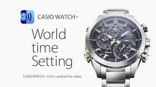 CASIO EDIFICE EQB500 World time setting  CASIO WATCH v20 [upl. by Burkhard543]