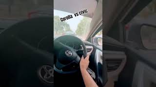 Corolla altis vs civic automobile travel traffic viralvideo [upl. by Eiznikcm600]