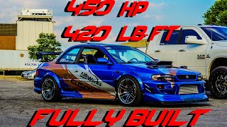 450HP FULLY BUILT SUBARU STI GC8 Walk around and test drive [upl. by Oramug]