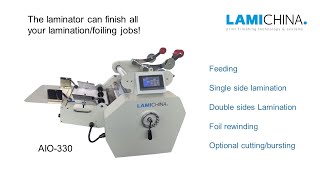 New AIO330 multifunctional laminator working video [upl. by Ingraham]