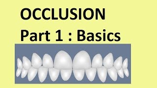 Occlusion  Part 1Basic concepts [upl. by Kostman]