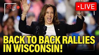 LIVE VP Harris Holds BACK TO BACK Rallies in WISCONSIN  Special Guests [upl. by Imled]