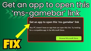 Get an app to open this ms gamebar link FIX [upl. by Nylorahs456]