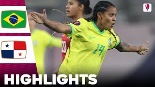 Brazil vs Panama  Highlights  Concacaf W Gold Cup Womens 27022024 [upl. by Alyak]