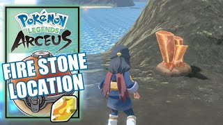 Pokemon Legends Arceus  Where to Find Fire Stone Location [upl. by Cung50]