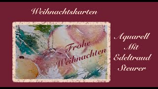 Weihnachtskarte  Weihnachtskugeln easy Watercolor christmascards [upl. by Nnylatsirk907]